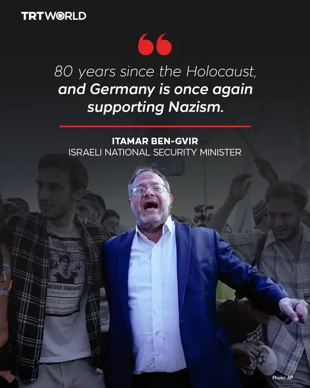 Israeli National Security Minister Itamar Ben-Gvir lashed out following German Foreign Minister Johann Wadephul’s comments on a two-state solution and accused Germany of “supporting Nazism.” Israeli FM Gideon Sa’ar later condemned Ben-Gvir’s remarks, made during Wadephul’s visit to Israel.