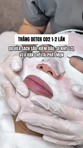 Da bóng nhờn, bí bách do bụi bẩn, makeup nhiều thì phải thử ngay...Detox Co2 #detoxco2 #kiemdau #thaidocda #dheeskinlab #xuhuong 