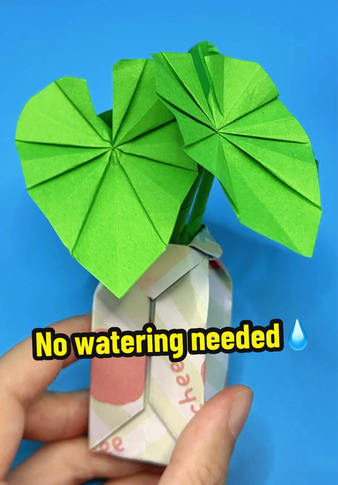 Origami Pothos plant tutorial #origami #origamileaves #paperpothosplant #moneyplant #pothos #devilsivy #goldenpothos 