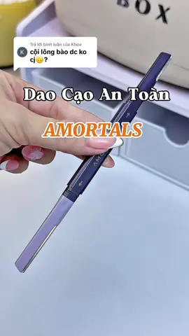 Trả lời @Khoa  Ai hay cạo lông mặt , lông mày , định hình chân tóc thì cây Amortals này là chân ái , siu bén mà an toàn lỡ sượt tay ko lo sịt siro #daocaolongmay #amortals 