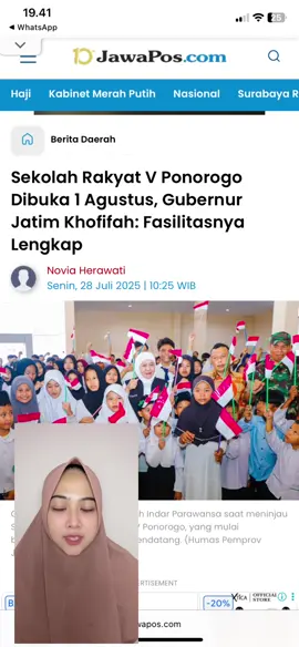 Sekolah rakyat terintegrasi program pemerintah telah resmi beroperasi pada hari ini di ponorogo 🤩🤩🥳 #jatim #ponorogo #sekolahrakyat #indonesia🇮🇩 #pendidikan 