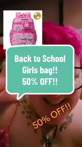 Every little girl will be craving a bag like this!! GRAB IT WHILE ITS HALF PRICE GUYS!! #backpack #labubu #backtoschool2025 