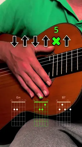 How to play an easy flamenco / rumba guitar pattern #guitar #tutorial #flamenco #rumba #guitarlesson #LearnOnTikTok #guitartok 