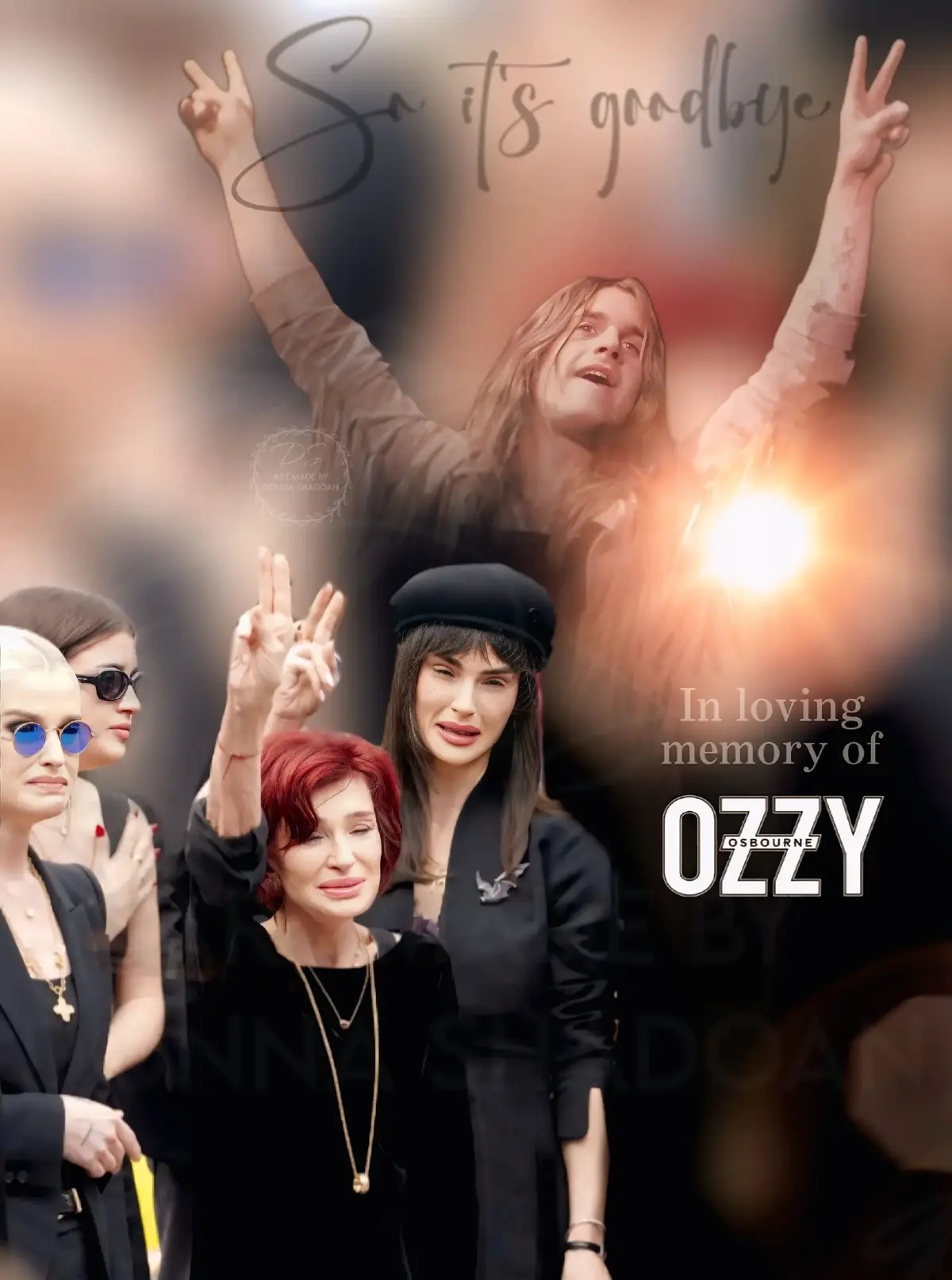So it's goodbye #ozzyosbourne #ozzy #sharonosbourne #osborne #peace #goodbye #rip #InLovingMemory 