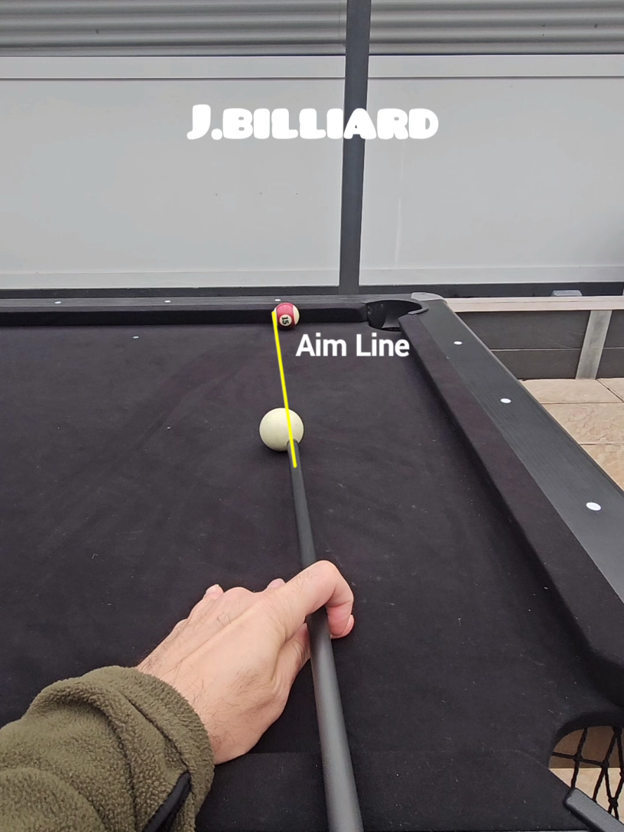 How to Aim Frozen Cut Shot (POV Tutorial) #8ballpool #trickshots #billiards #poolshots 