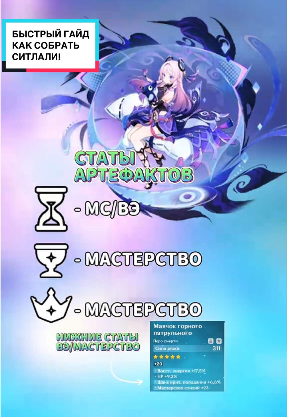 Быстрый гайд как собрать Ситлали!❄️#геншин #геншинимпакт #genshin #GenshinImpact 