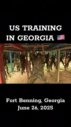 US Army Training in the obstacle course - Fort Benning, Georgia - June 26, 2025 #usa #georgia #army #military 