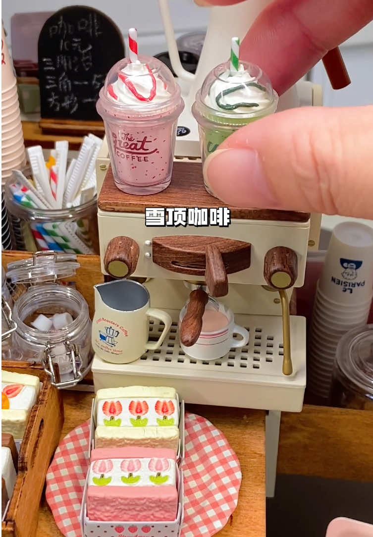 ASMR Miniature Cafe Setup: Tiny Breakfast Cart  沉浸式摆摊| 迷你早餐咖啡车出摊☕🥪  #asmr #miniature #miniaturefood #DIY #minitoy #toys #minivlog #dollhouse #satisfying #relaxing #tinyfood 
