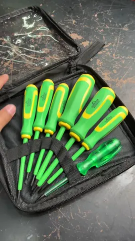 Yukido Obeng Listrik Set 7PCS Material Isolator Karet Obeng plus Tespen #obeng #obenglistrik #obengset #obengelektrik #tespen 