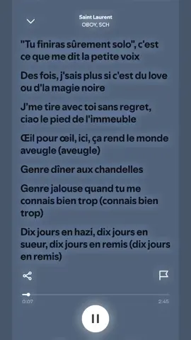 | Saint Laurent - Oboy , Sch |  #fyp #foryourpage #prtoi #pourtoi #lyrics #paroles #soustitres #parole #song #spotify #songspotify #faitesmoipercer #oboy #saintlaurent #sch 