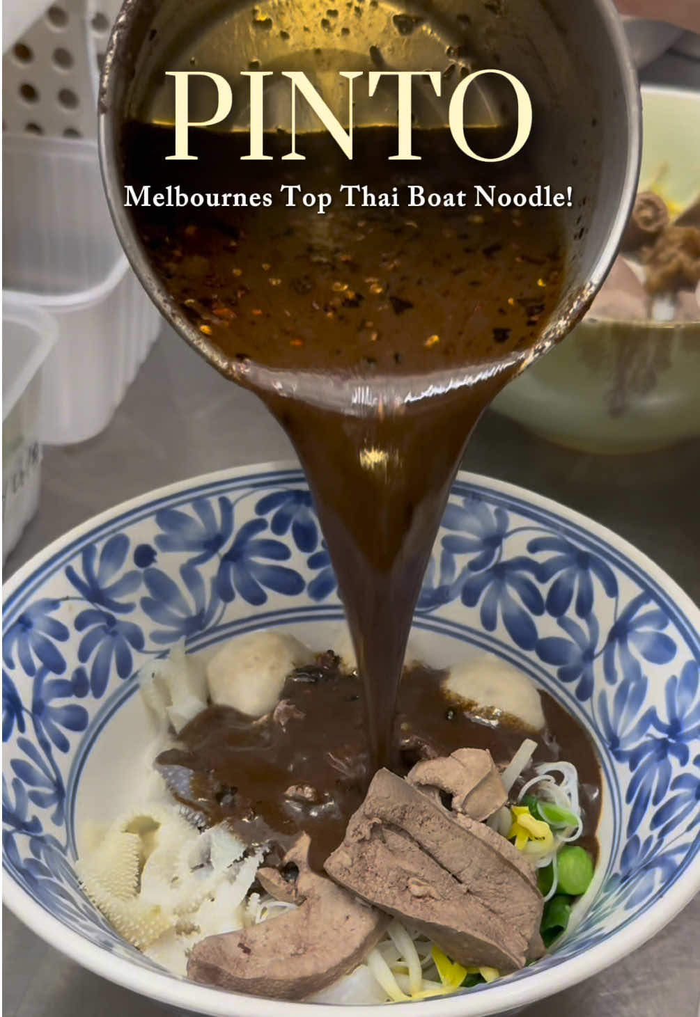 melbournes authentic thai boat noodle spot!🍜🇹🇭🇦🇺 📍Pinto Thai Food, 231 Exhibition St, Melbourne @pinto_melbourne  must try:  🍚spicy basil braised beef tendon with fried egg on rice 🍲 thai braised beef hotpot served with bold and spicy deeping sauce  🍜dry noodles with beef combination 🐟fish ball bomb 🐷crispy fried pork fat/ fried pork fat 🥤thai milk tea 🥤sweet red syrup with basil seeds 🍜 beef boat noodle  . #thaifood #melbourneeats #foodblogger #melbournefoodie #melbournefoodscene #melbournecbd #melbournefoodblogger #viralfood #fyp #boatnoodle #thailandfood #cheapeatsmelbourne 