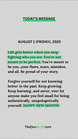 #today's message #HappyAugust