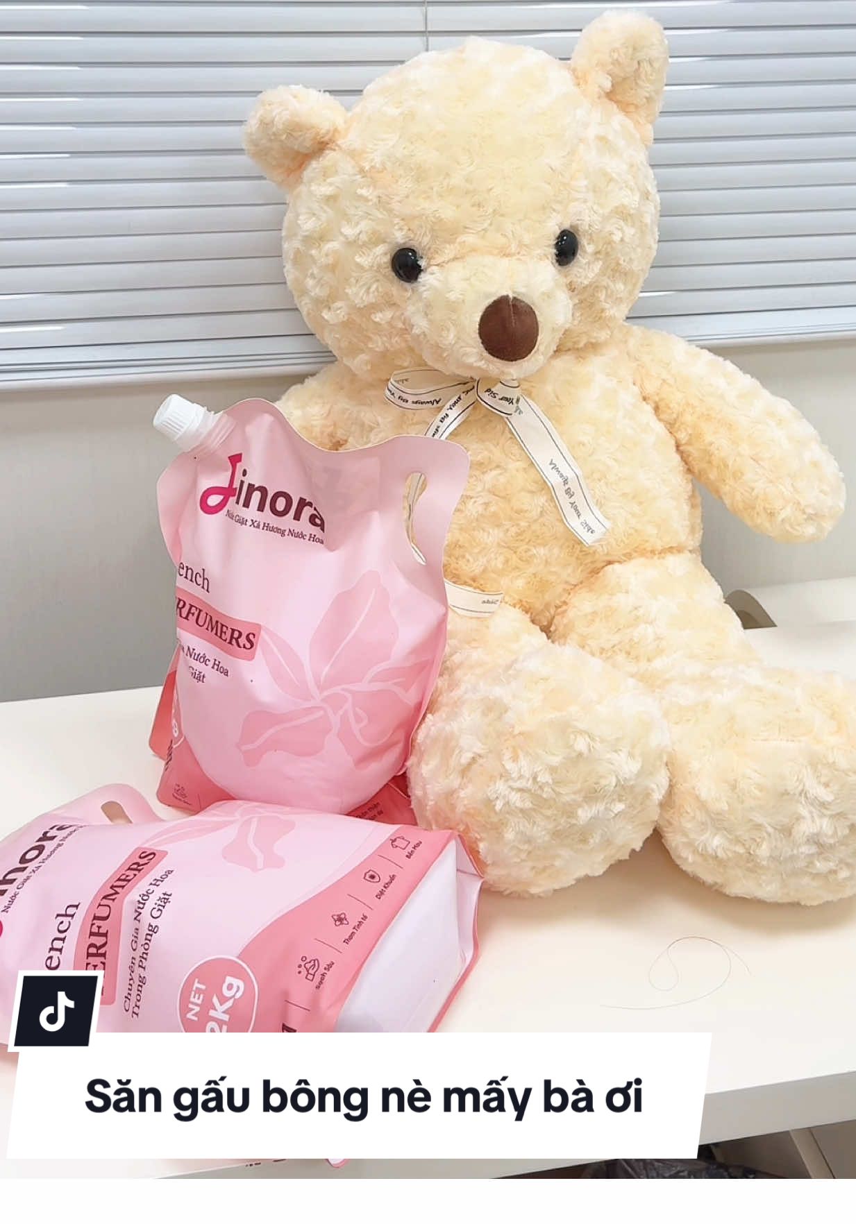 Dô săn gấu bông về ôm nè mấy bà ơi, vừa có nước giặt xịn vừa có 🧸 để ôm nữa #hoangaanh #review #review #nuocgiatxa #nuocgiat #finora #nuocgiatfinora #nuocgiatquanao #muanuocgiattanggaubong #gaubong #quatanggaubong #viral #xuhuong #trending #fyp 