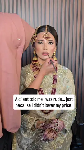 want to share something that really affected me emotionally... A client messaged me for a bridal booking. I shared my price — and her response was, 'But someone else is charging less.' I calmly explained that every makeup artist charges based on their own skill level, experience, effort, and the kind of products and prep they provide. I told her kindly, 'That’s okay — you can book her if that suits you better.' She got very upset. She said I was rude, and that I shouldn’t speak like this to a client. Even though I replied, 'I'm really sorry if I offended you — that wasn’t my intention at all,' she didn’t respond. And the truth is… I felt hurt too. Because being told ‘why are your prices different?’ or ‘someone else charges less’ — that’s offensive to the time, the effort, the love, and the years we artists put into our work. Makeup isn’t just about applying products. It’s about experience, attention to detail, quality tools, years of learning, and the heart we put into making someone feel beautiful. 💬 So please — whether it’s a makeup artist, a photographer, a designer, or anyone offering a service — don’t compare. Everyone has their own journey, their own setup, their own struggles… and their own level of talent. 🙏 Respect the effort. And if you truly value the work, book them. If you’re a bride looking for a calm, elegant, glowy, and soft look — I’m here. I travel for my brides, I care about the smallest details, and I always go above and beyond. 📩 Message me for bookings. And thank you to those who always show love and respect — it means everything. #fyp #mua #realskin #bridalmakeup #bridalkit 