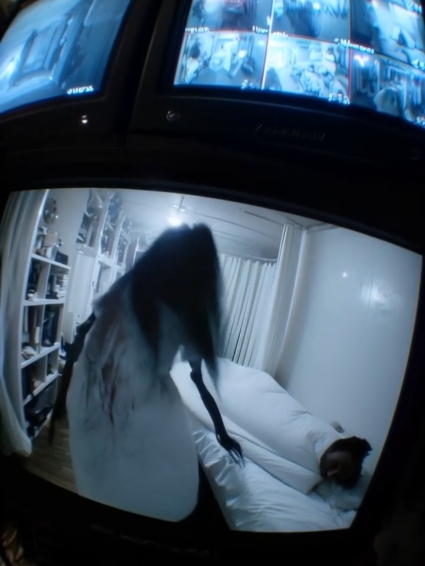 Security cameras at a women’s refuge captured something truly chilling: a mysterious creature creeping into a guest’s room late at night. According to local legend, this isn’t just any intruder, she’s said to be the ghost of the very first resident, a woman who tragically died in this shelter after her husband strangled her in a fit of jealousy. Now, her spirit is rumored to haunt everyone, targeting not just the men who wronged her, but all the women who pass through these doors. Residents report nightmares and strange harassment every night. The guard is on edge, watching the monitors for any sign of her return. Would you dare spend the night here? #Paranormal #SecurityCamera #CCTV #horrortok #horror #Creature @hailuoai_official