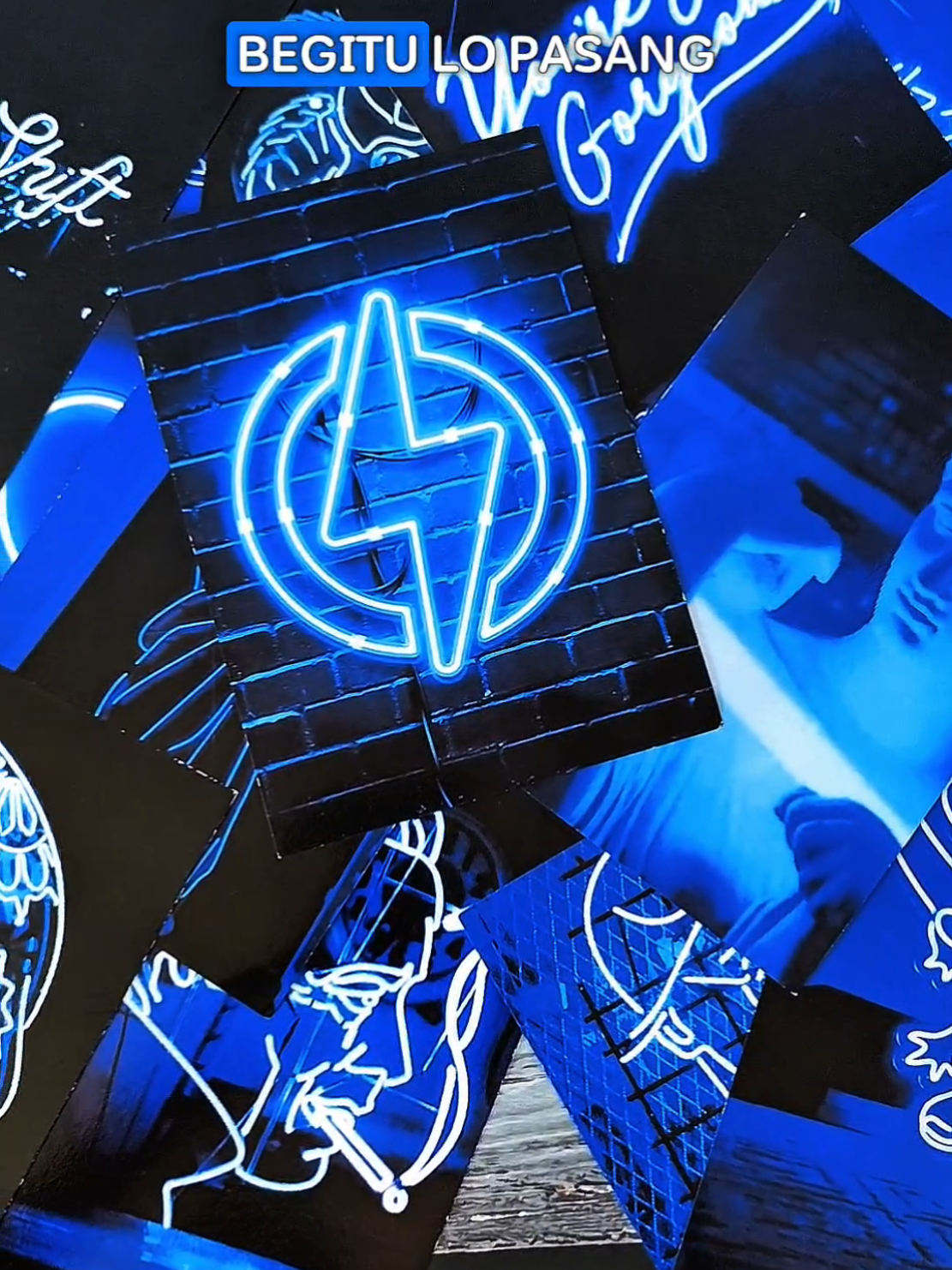 Poster Dinding Neon Blue A6 Aesthetic #posterdinding #posterdindingestetik #posterestetik #posterblueneon 