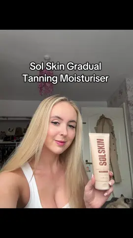 Trying out Sol Skin Gradual Tanning Moisturizer in shade medium to dark @🤍 #solskin #tanningmoisturiser #faketan #fyp #moisturizerviral 