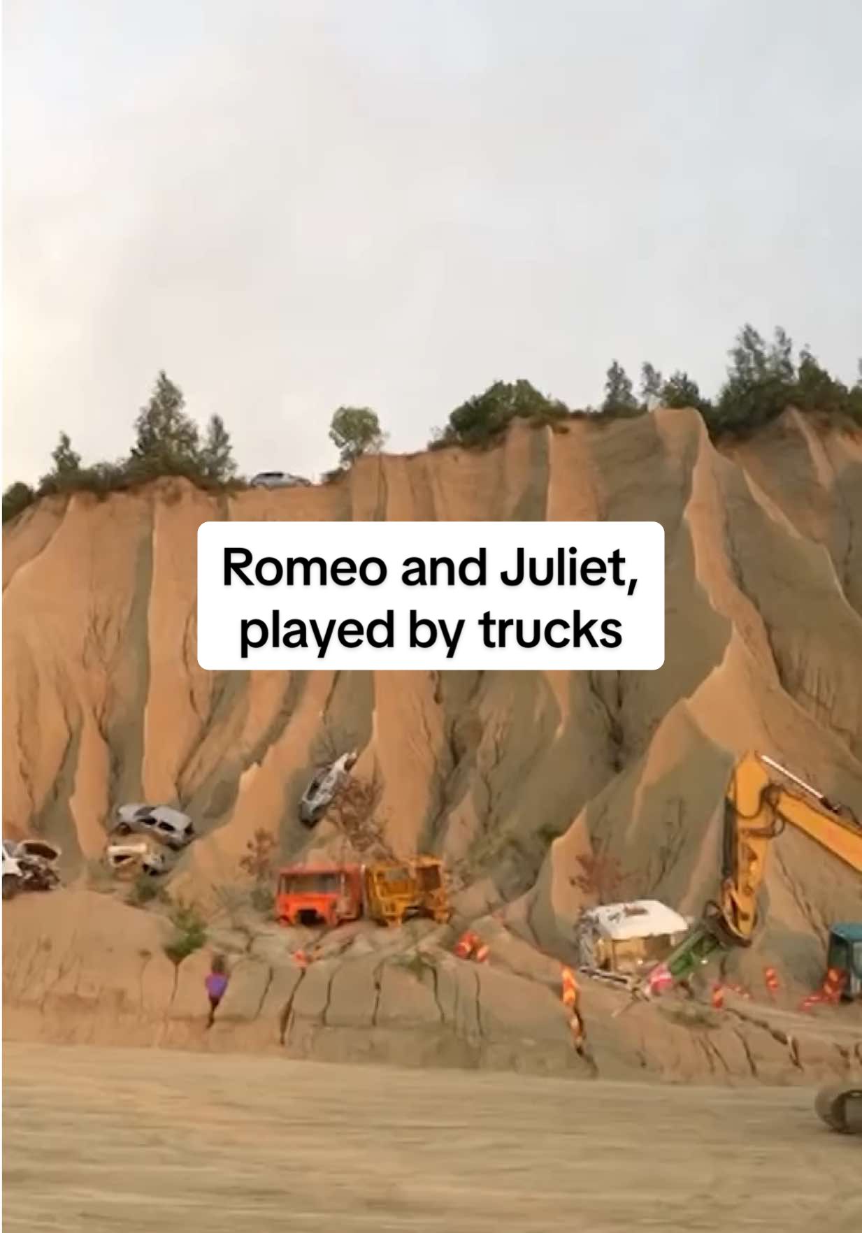 Shakespeare's tale of Romeo and Juliet's forbidden love has been retold and performed countless times, but Estonian theater production company Kinoteater has found a way to make their production stand out — by quite literally taking a bulldozer to it. #theatre #romeoandjuliet #shakespeare #play #truck #culture