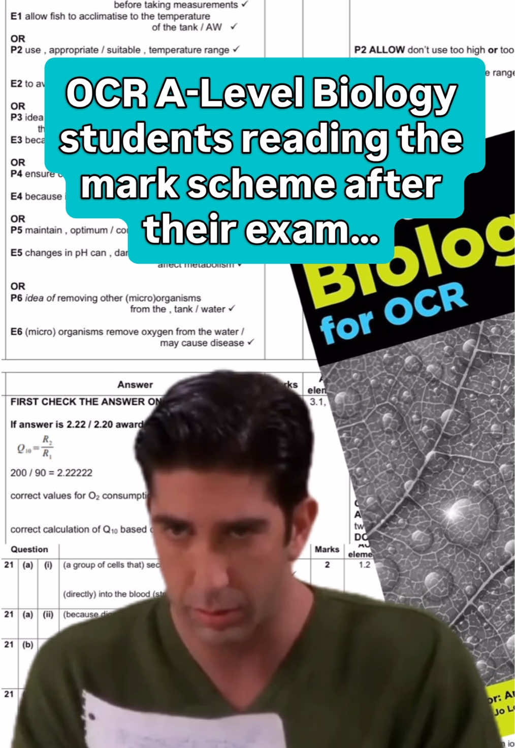You wrote the correct answer… but the mark scheme said “nope” 🫠 If you’ve ever screamed “BUT THAT’S WHAT I MEANT” at your exam paper… you’re not alone!  💡 I’m an examiner and tutor who teaches you how to write mark-scheme perfect answers — without rewriting your notes 87 times. 👉 Follow me for exam hacks, past paper tips, and the actual phrases that get the marks in OCR A-Level Biology. #ocralevelbiology #ocrbiology #alevelbiology #biologyalevel #biology #biologyteacher #alevels 
