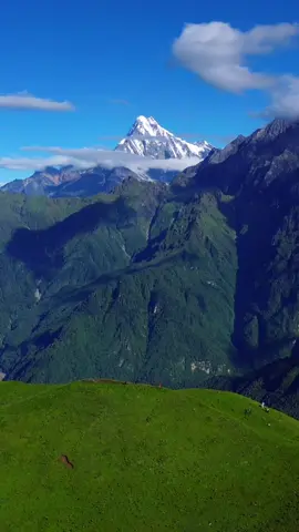 Machhapurchhre himaal View from Kori danda #kori #fishtailhimal #foryou#clouds #monsoonvibes #namasteguesthousesikles #namasteguesthousekori @Ronisagrg @Sita khajaa ghar @Trek Equip. Solution Shop 