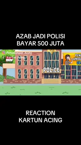 AZAB JADI POLISI BAYAR 500 JUTA #reaction #reactionvideo #kartunacing #kartunacing #kartunlucu #animasi #polisi #azab #masukberanda #fyp 