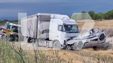 🚨 Accidente múltiple en la RM-711, carretera que conecta Lorca con Caravaca de la Cruz 👉 Implicados dos camiones y un furgón 🔴 La colisión se ha producido durante un adelantamiento ℹ️ Más información a las 20:00 en #La7Noticias