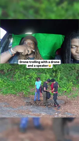 Drone trolling with a speaker 😂