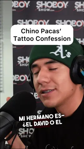 Saludos al compa @turo_pacas for being @chinito_pacas brother, producer and tattoo artist! Que mas quieres compa!?! #ChinoPacas #LatinoInk #FamiliaFirst Watch the full interview on our “Shoboy Show” Youtube Channel or on our Podcast! 
