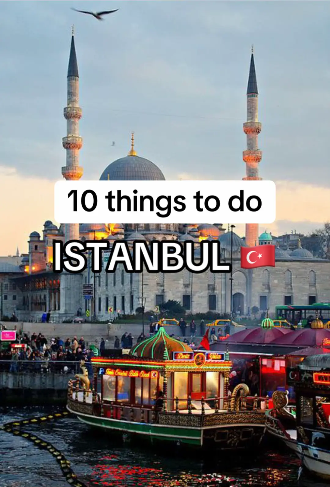 10 things to do in Istanbul Türkiye (save for travels) 🇹🇷📍 #fyp #visitistanbul #foryoupage #traveltiktok #holiday #luxurytravelstyle #istanbulcity #turkeytravel 