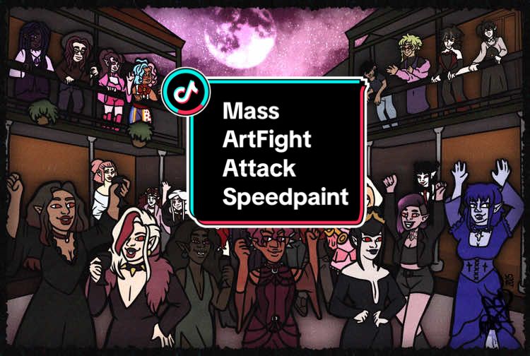 Here is the whole speedpaint for my mass attack! I finished it in time!! #massattack #massattackartfight #artfight #artfight2025 