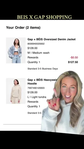 So what all did we buy from the @BÉIS x @Gap collab?! I’m so excited for the Jean jacket & I hope the hoodie with the neck pillow is supportive for flight naps 🤞🏼💙 #beis #gap #shoppinghaul 