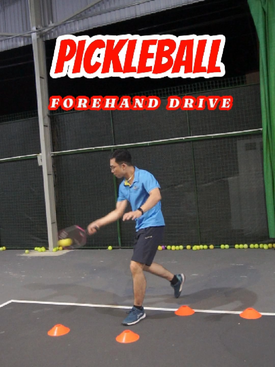 Pickleball for life, cách tập luyện cú Forehand Drive. Bước chân và tay chạm bóng #Pickleball #CoachXuânCương #Forehand #Drive #onehand #pickleball27