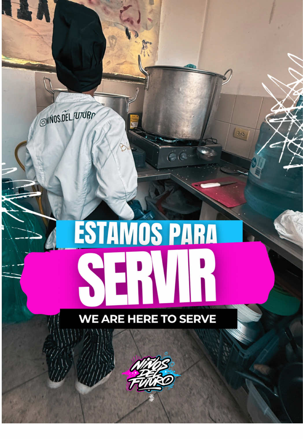 No es solo un proyecto. Es una herramienta para formar líderes de la nueva generación. Y el ejemplo empieza con los niños de los rincones de la ciudad. Los Niños del Futuro. 🧑🏻‍🍳👩🏿‍🍳 It’s not just a project. It’s a tool to shape the leaders of the new generation. And the example begins with the kids from the corners of the city. The Niños del Futuro 🤍🩶🖤
