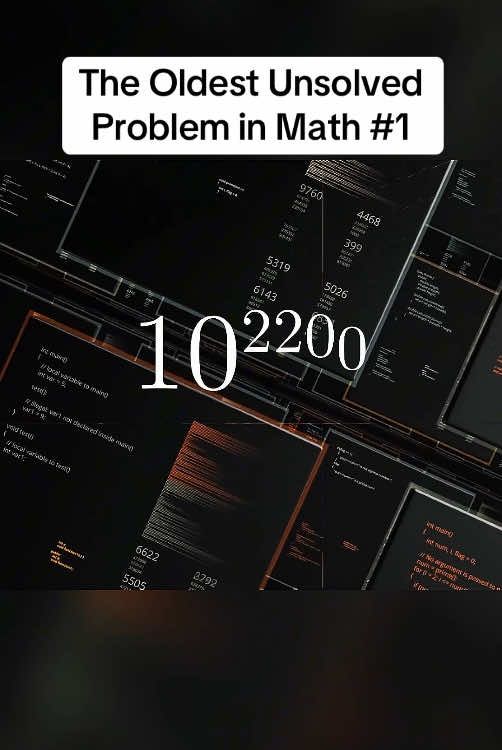 The Oldest Unsolved Problem in Math #1 #oldest #unsolved #math #viral #tiktok #education 