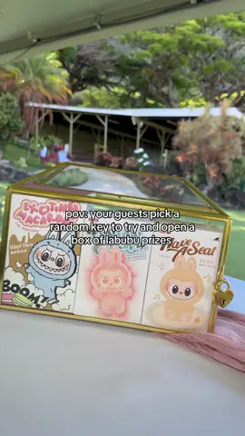This was a super fun little side mission for wedding guests! Everyone loved trying to win the Labubus!  🥳 #hawaii #hawaiiwedding #weddingtiktok #labubu