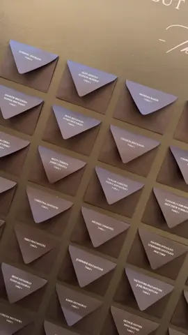 best decision for #wedding, writing written notes to each guest to get to their seat #weddingtiktok#seatingchart 
