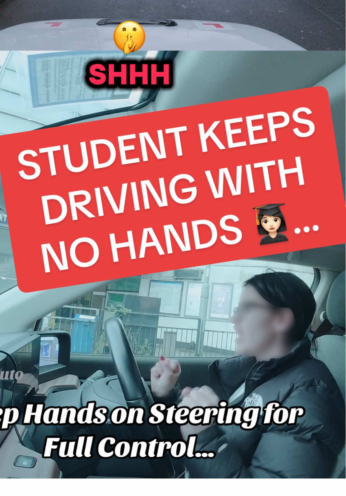 NO HANDS DRIVING FAIL x2… #fyp 