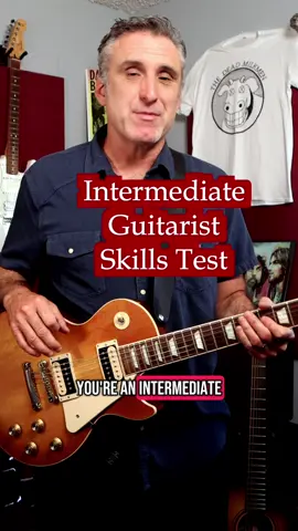 To pass this skills test, it’s not necessary to be able to instantly play them along with me, but rather to be able to play them with minimal practice after watching me play them through. All of these skills are covered in the level 4 ntermediate guitarist section of my Ultimate Guitar Method. If you know them all, you should start on level 5 as an “advancing intermediate “ guitarist section player! #guitarteacher #guitarstudent 