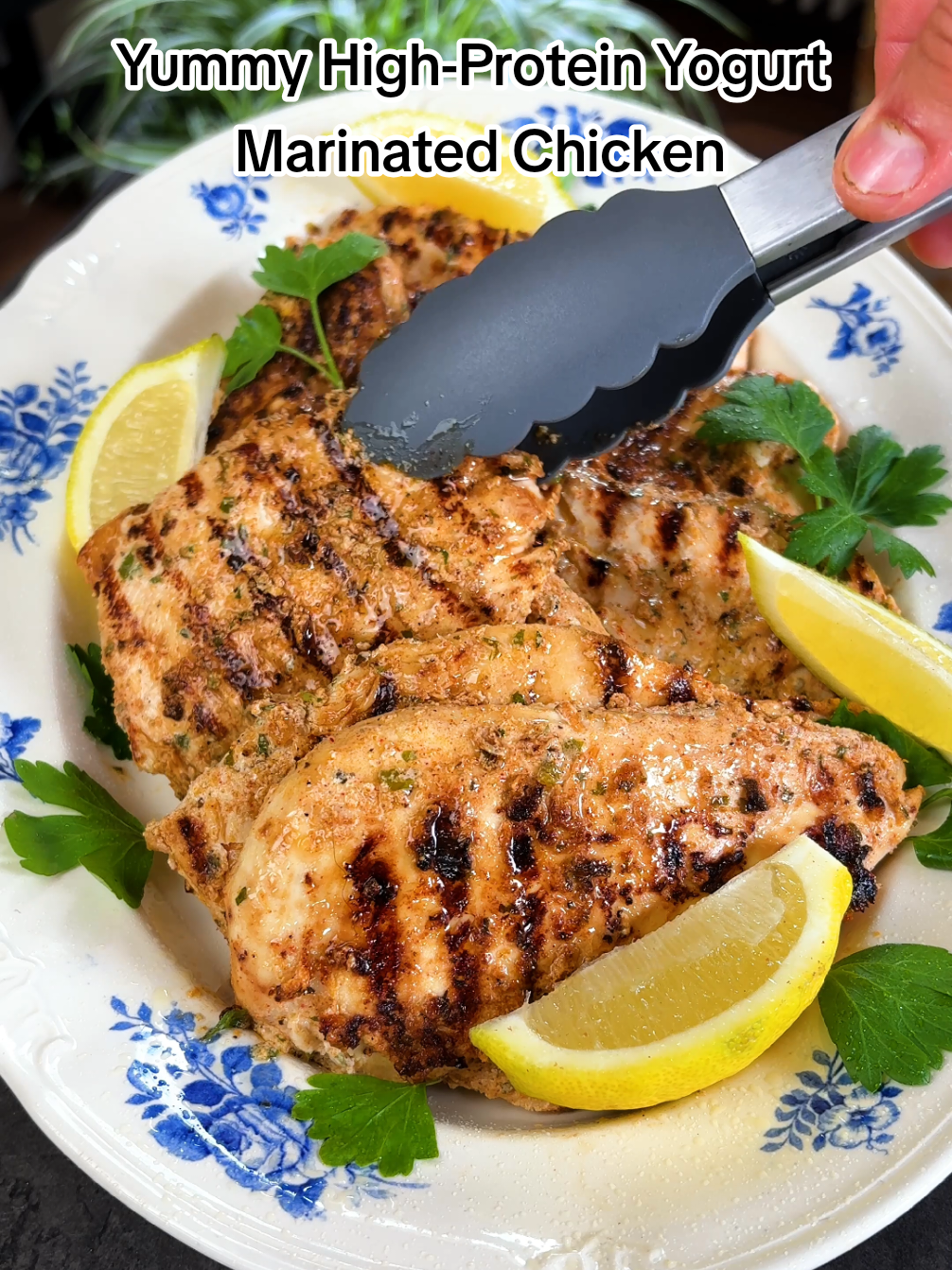 Yogurt Marinated Chicken🤤 Looking for a healthy marinade for your next barbecue? Got ya! This one is PERFECT!😍 Creamy and tasty while being low fat and high in protein, this marinated chicken is an absolute must-have for all your barbecue this summer!🔥 I really hope you like it! And as you can see, it can't get any easier than that✨ Calories : 149cal Protein : 14g (each piece) Carbs : 5g Fat : 8g Ingredients : Chicken  Low-fat Greek yogurt Olive oil Honey Lemon juice & zest Garlic Parsley Salt & pepper Paprika, onion powder, dried oregano, dried basil, cayenne pepper, coriander & cumin Let me know in the comments if you try it😍 The full recipe is in my Health & Happy Cookbook, link in bio 📝 Lots of love, James ❤️  #chicken #yogurt #Recipe  #delicious #Summer #FoodTok 