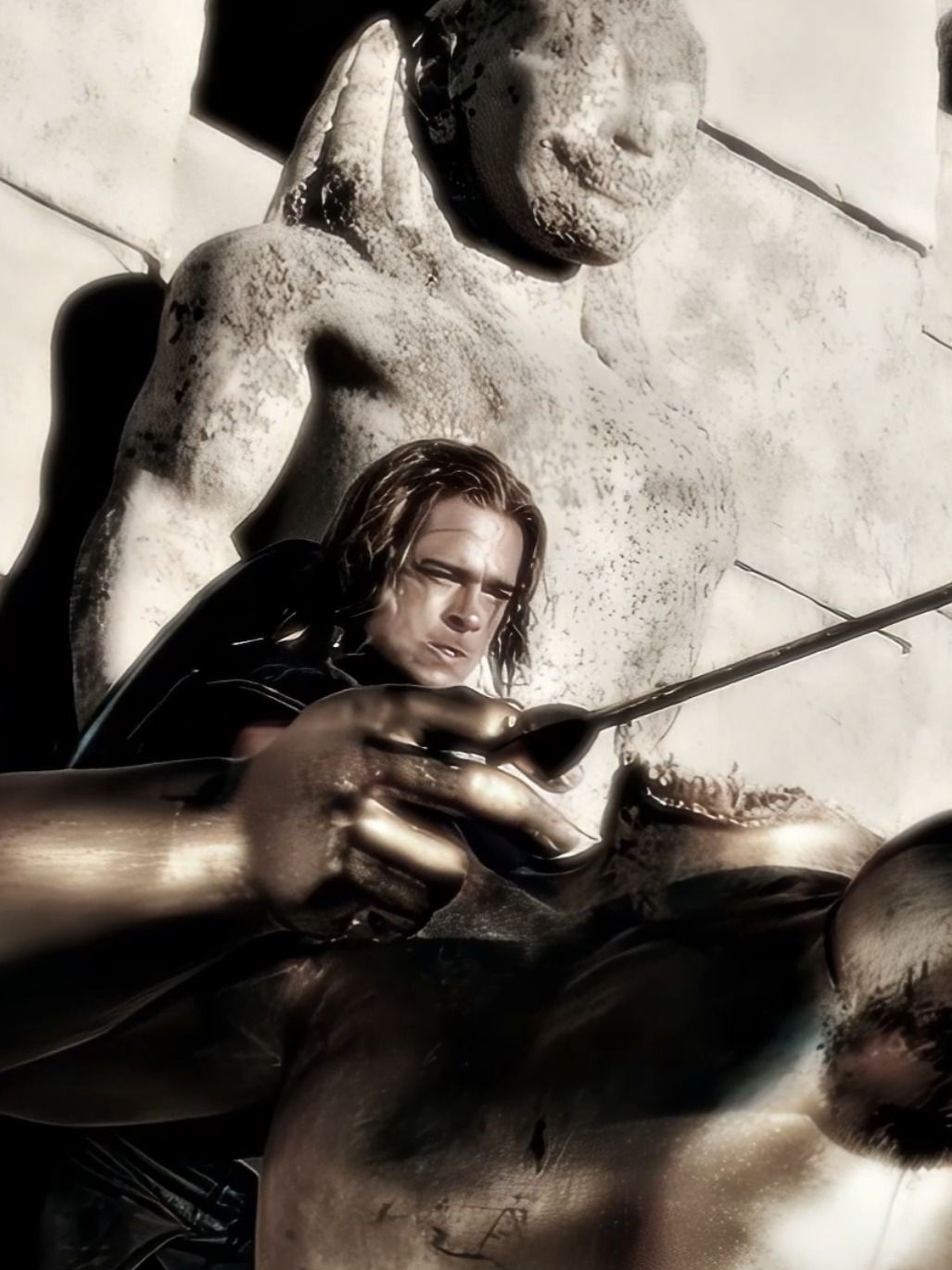 Achilles destroys Apollo statue - Troy 2004  #troy #troy2004 #achilles #troy2004edit #achillesedit #movie #bradpitt #bradpittedit #viral #edit #fyp #foryou 