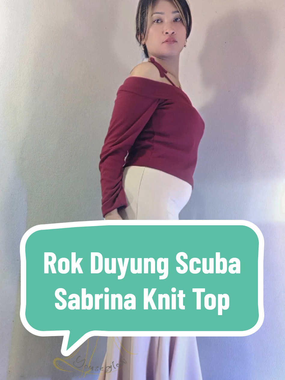 Rok duyung lunar mermaid skirt   & sabrina knit top #rokduyung #lunarmermaidskirt #sabrinaknittop #OOTD #tryonhaul #fashionwanita #youseglow 