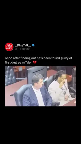Jacksonville rapper #Ksoo reaction after finding out he's been found guilty on first degree m**der #ksoo #jacksonville #drill 