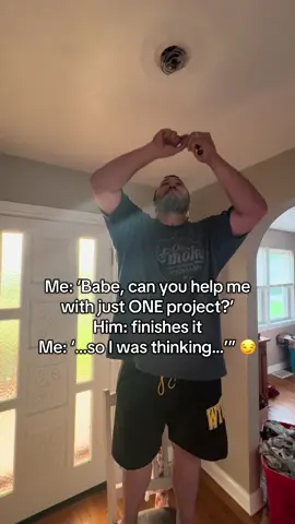 Shoutout to the husbands who just want a quiet weekend but end up building, putting up, or fixing something for the 47th time because they love us. 🥹🫶🏼 One project done means 5 more added to the list… sorry, not sorry 😅 love you honeyyy  #besthusband #honeydolist 
