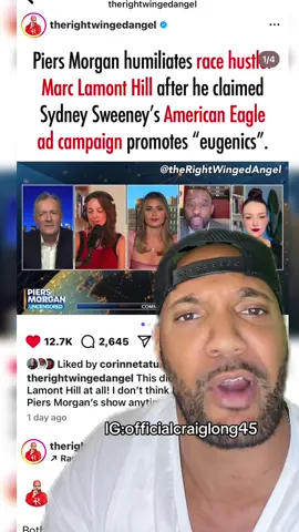 Marc Lamont stop being so Precious Genes are not racist 💁🏼‍♂️😂 #piersmorgan #piersmorganuncencored #marclamonthill ##sydneysweeney##jeansad##craiglong45