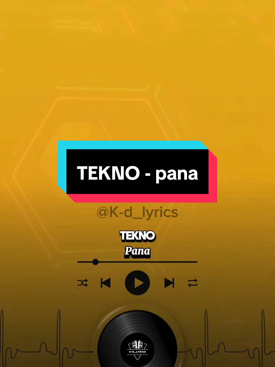 Pana(lyrics) by TEKNO 🇳🇬🎶 #tekno #pana #Lyrics 