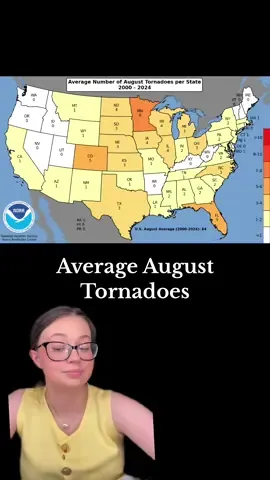 Average August Tornadoes  #august #tornado #stormchaser #severeweather #colroado #florida #minnesota 