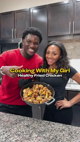 fried chicken but make it healthy with ✨love✨❤️ : FITNESS JOURNEY:  I’ve lost over 150lbs total since I started my fitness journey. I’m on my current fat loss cut. 🔥Starting: 210lbs ✅Current: 195lbs 💪🏿FOLLOW FOR MORE FITNESS, MINDSET, LIFE CONTENT! __________________________________________ #explore #couple #fitcouple #cooking #friedchicken #healthyrecipes #Fitness #fatloss #weightloss #gym #healthy #groceryhaul #mealprep #healthyfood #diet #weightlosstransformation #men #fitmen