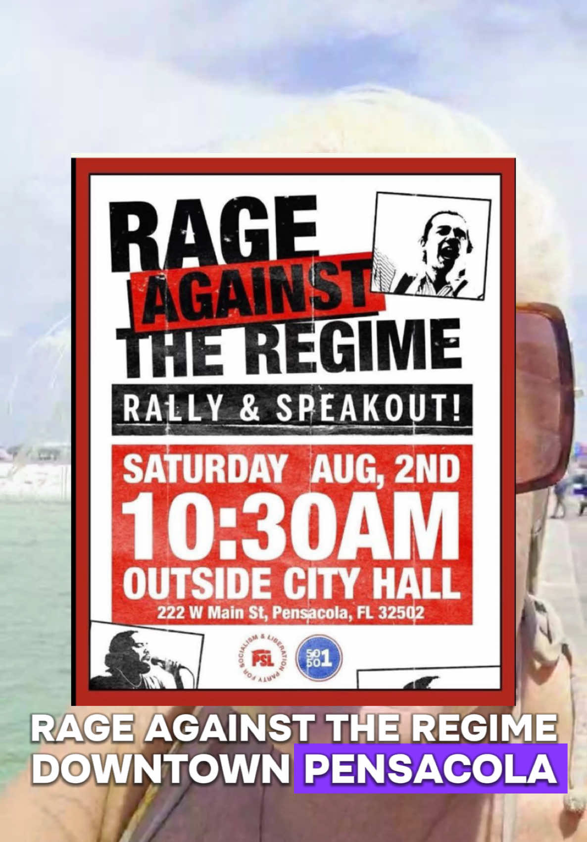 Whew, y’all! What a week. Between the headlines and the heartbreak, it’s easy to feel overwhelmed. Sometimes the most radical thing you can do is step outside, breathe deep, and let the sun remind you what we’re fighting for. 🌞 But tomorrow, I’m stepping back in, loud and proud at the Rage Against the Regime rally in downtown Pensacola. Come meet me, bring your voice, and let’s remind ‘em: this democracy belongs to all of us. 💪✊ #StayEngageYall #RageAgainstTheRegime #PensacolaRally #PeoplePower