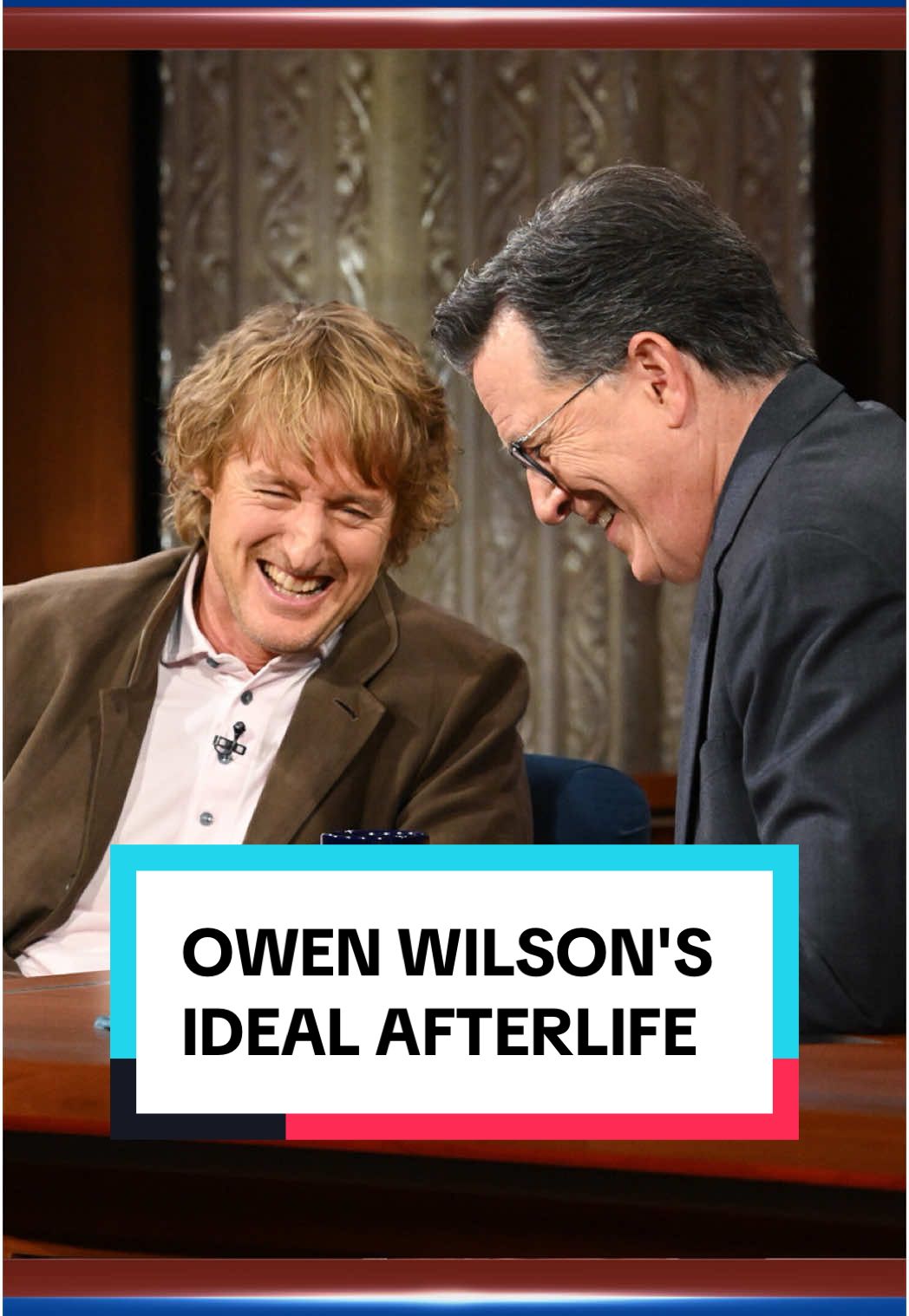 In the afterlife, Owen Wilson’s heading straight to par-adise. ⛳ #Colbert #OwenWilson #Golf #ColbertQuestionert