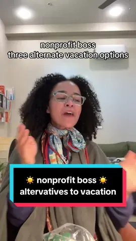 your nonprofit boss responds to your summer vacation time off request with three new alternatives to vacation programs ☀️ #nonprofit #nonprofitsoftiktok #worklife #girlboss #workfromhome 